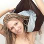 Teen in corn rows shows off her young body