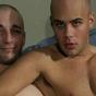 Perky bald he-men banging firm bum-hole