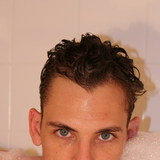 Alex in a bubble bath