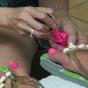 Full pedicure video, cleaning, washing, scrubbing,