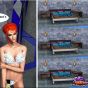 Redheaded 3D bitch jumping a massive penis