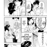 Beautiful manga cutie kissing and sucking a gigantic schlong