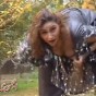 Mature punjabi tawaif dancing in garden