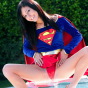 Mild mannered nerd Catie Minx reveals her super naughty powers as Supergirl