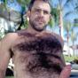 Horny gay daddy welcomes us into the pool and skinny dips live to show off his meaty man pole