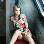 Petite tattooed Punk babe with mohawk upskirts