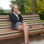 Cute Claire is outdoors in tall black high heel shoes and sexy nylons showing off her lovely long legs