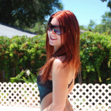 Avery Ray - Nude Sunbathing Backyard Skinny Dip