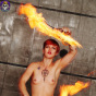 Tattooed Redhead Cutie Fire Dancer Heats Things Up