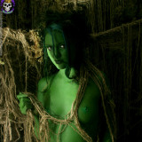 Erotic swamp monster beauty in special effects makeup