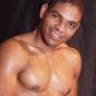 Muscle bound Ebony God shows off his throbbing shaft