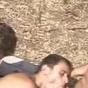 Hardcore threesome gay outdoor anal penetration