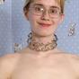 Hot young blonde in eyeglasses enjoys hard chains and pegs