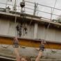 Hot Russian blonde tied and spread up naked on a ship