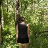 Horny outdoor pissing in a forest – naughty girl in action