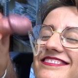 secretary takes jizz over her nose and glasses